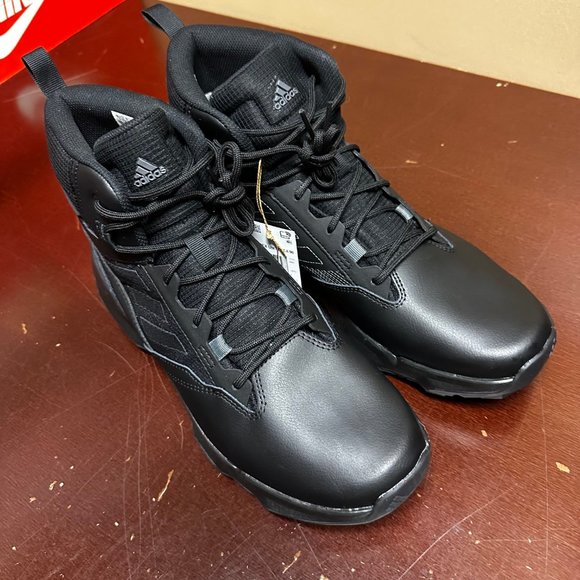 Adidas Mens Black Terrex Unity Leather Mid GZ3325 Rain Ready Hiking Shoes Sz 13 main image 4